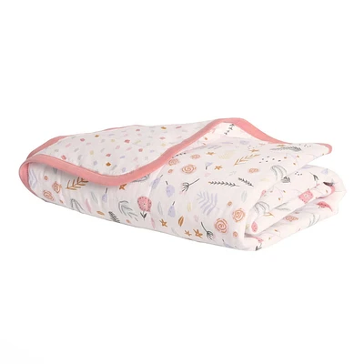 Baby's First by Nemcor Quilted Jersey Baby Blanket, Floral