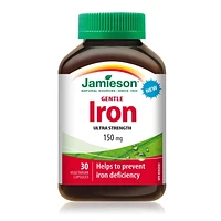 Jamieson Gentle Iron Ultra Strength, 30 Vegetarian Capsules