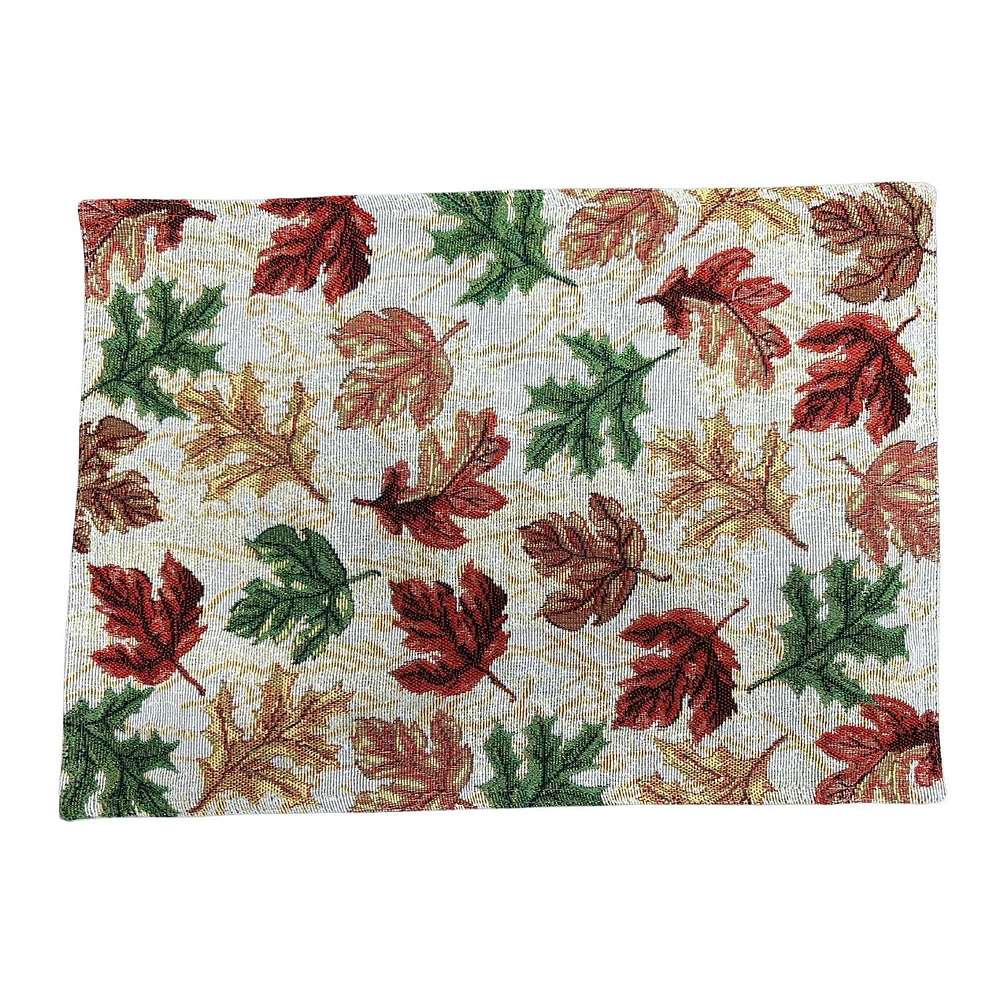 Tapestry Placemat Fall Leaves 13" X 18" - Set of 12