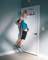 Spalding Slam Jam Indoor Over-The-Door Mounting Mini Basketball Hoop & Net w/ Ball