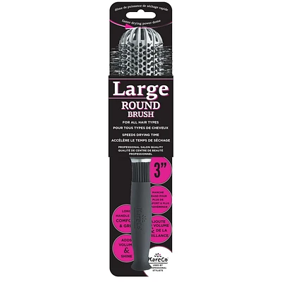 KareCo Large Round Thermal Ceramic Brush, Three Inch Round Brush