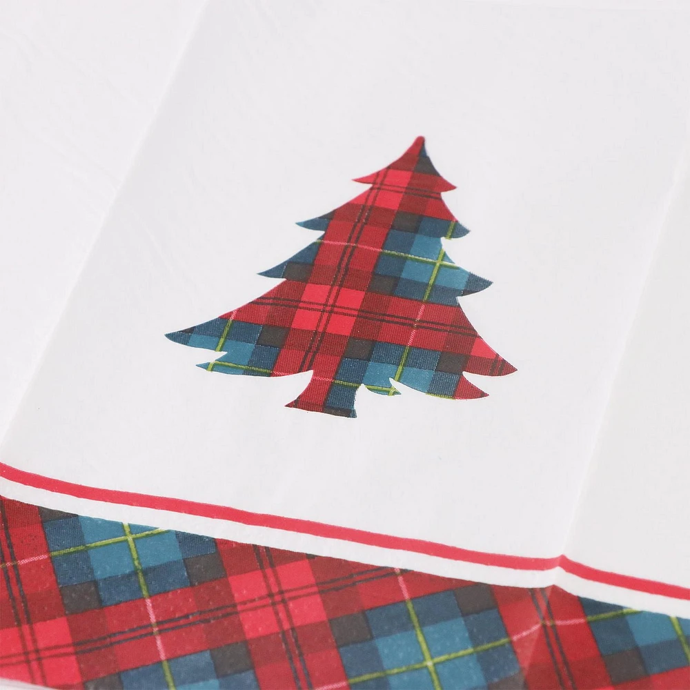 Holiday time, Christmas Plaid Tall Napkins, 20ct