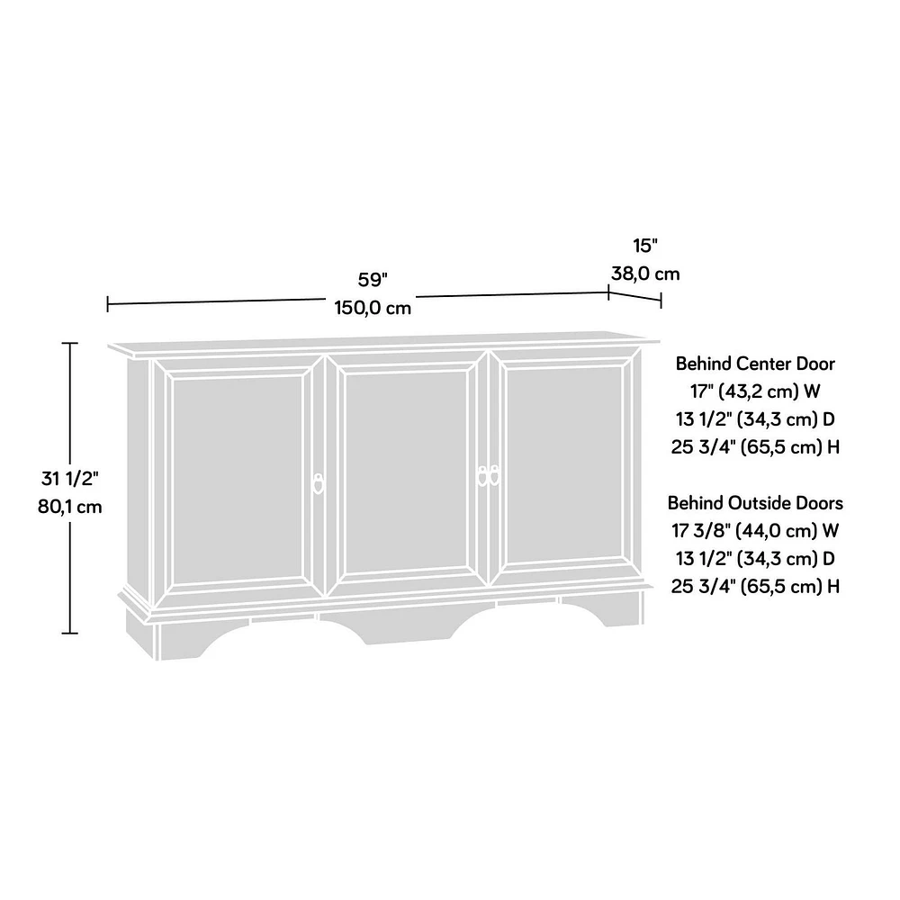 Sauder La Collection Viabella Meuble de Rangement, Finition Curado Cherry, 424150