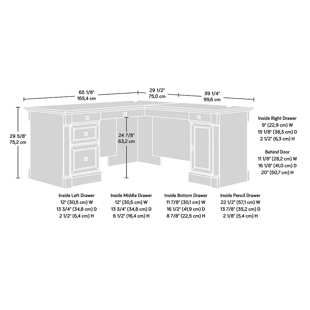 Sauder Palladia® L-Desk