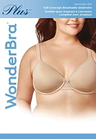 Soutien-gorge à armatures respirant à couverture complète WonderBra Plus Taille 40DD - 46DD