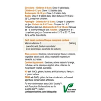 Jamieson Comprimés à croquer de vitamine C à l’orange acidulée naturelle de, 500 mg Méga Format 370 Comprimés