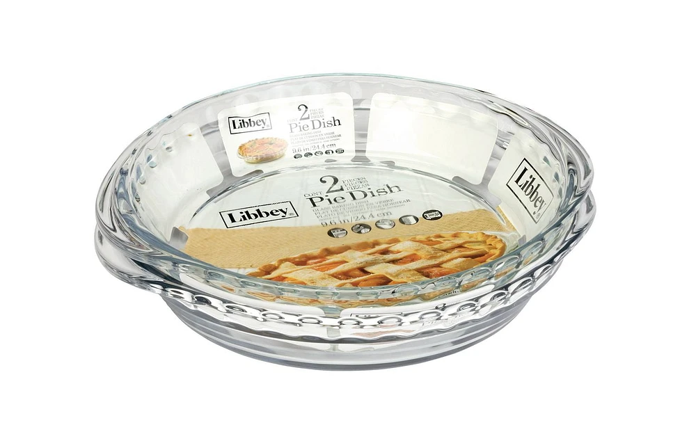 Libbey Glass Deep Pie Plate 2 Pc, Set of two