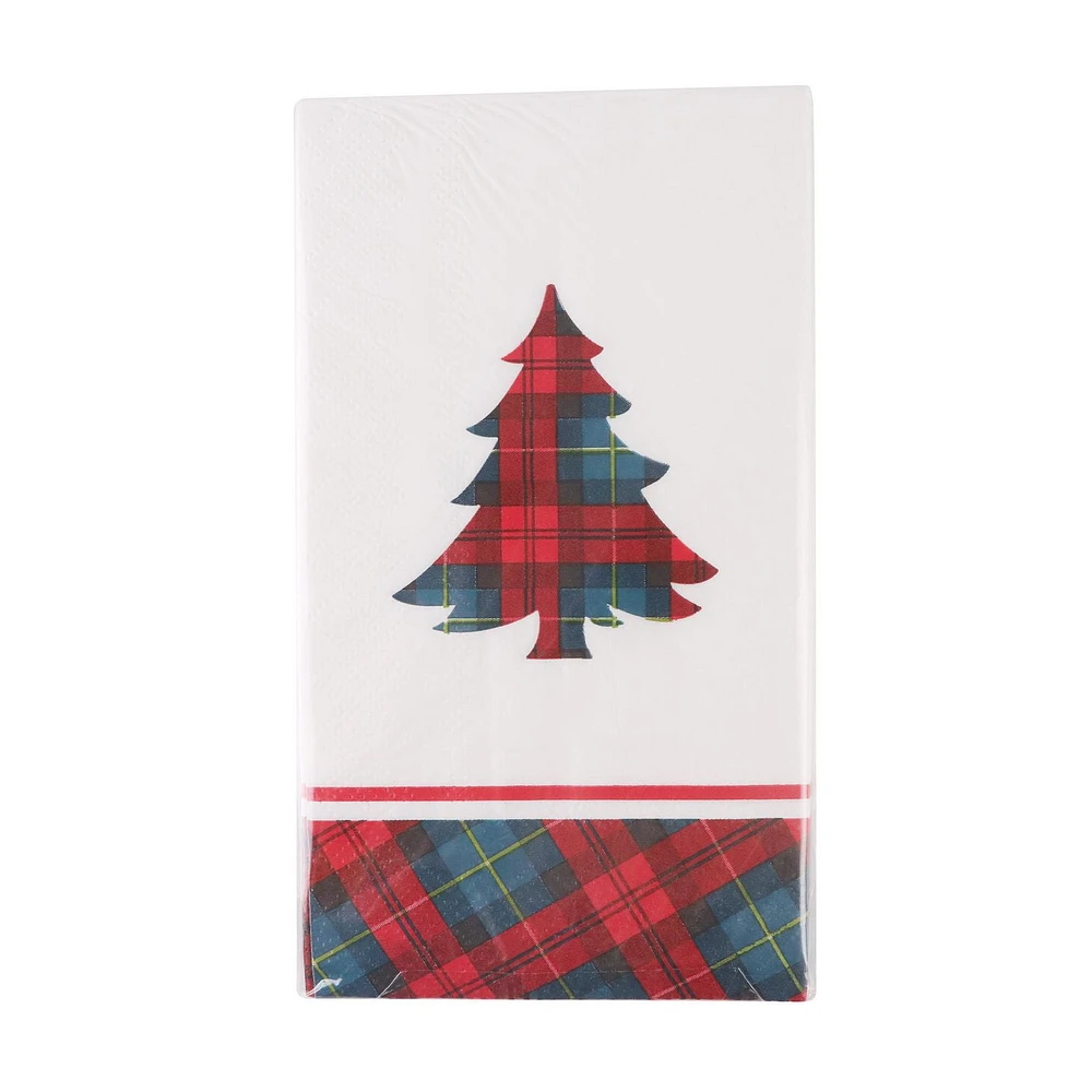 Holiday time, Christmas Plaid Tall Napkins, 20ct