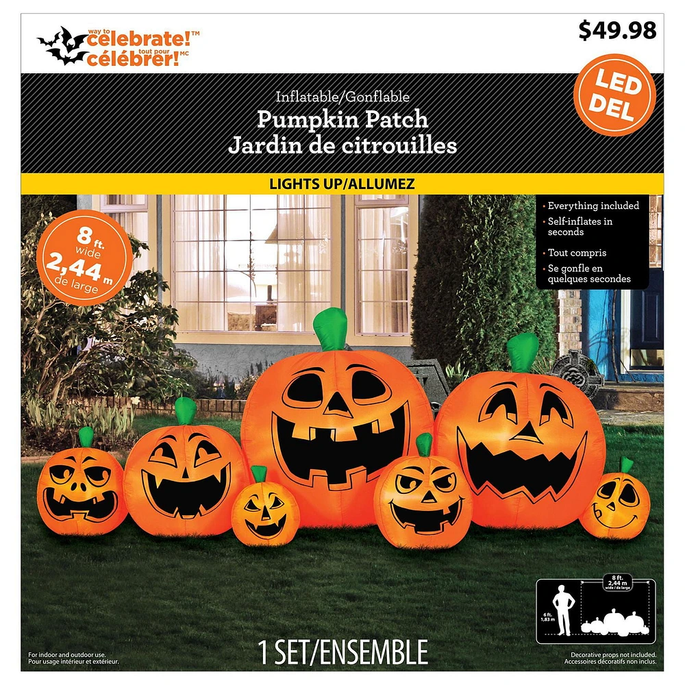 8.5` INFLATABLE PUMPKIN PATCH