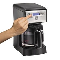 Hamilton Beach 12 Cup Compact Programmable Coffee Maker 46200C, 12 Cup