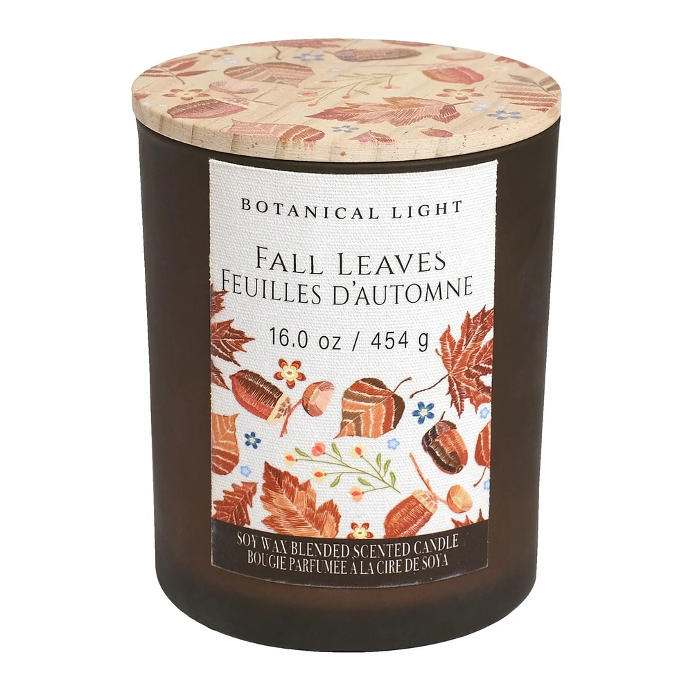 16oz Fall Leaves Soy Wax Blended Scented Candle