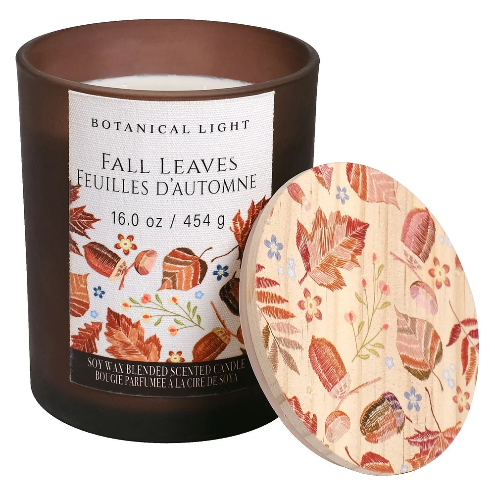 16oz Fall Leaves Soy Wax Blended Scented Candle