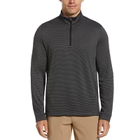 Ben Hogan Men's  Micro Jacquard Quarter Zip Golf Sweater