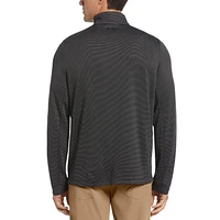 Ben Hogan Men's  Micro Jacquard Quarter Zip Golf Sweater