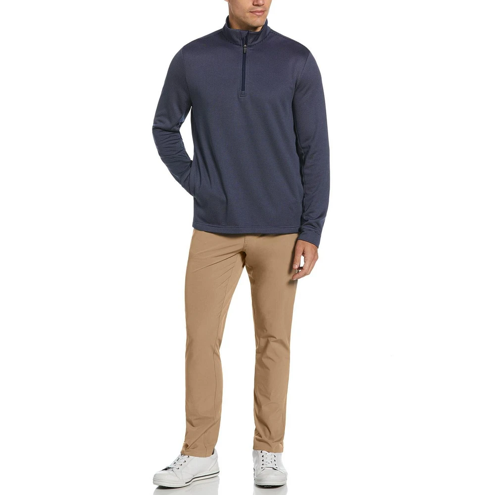 Ben Hogan Pull de golf en micro jacquard avec fermeture éclair sur un quart pour homme