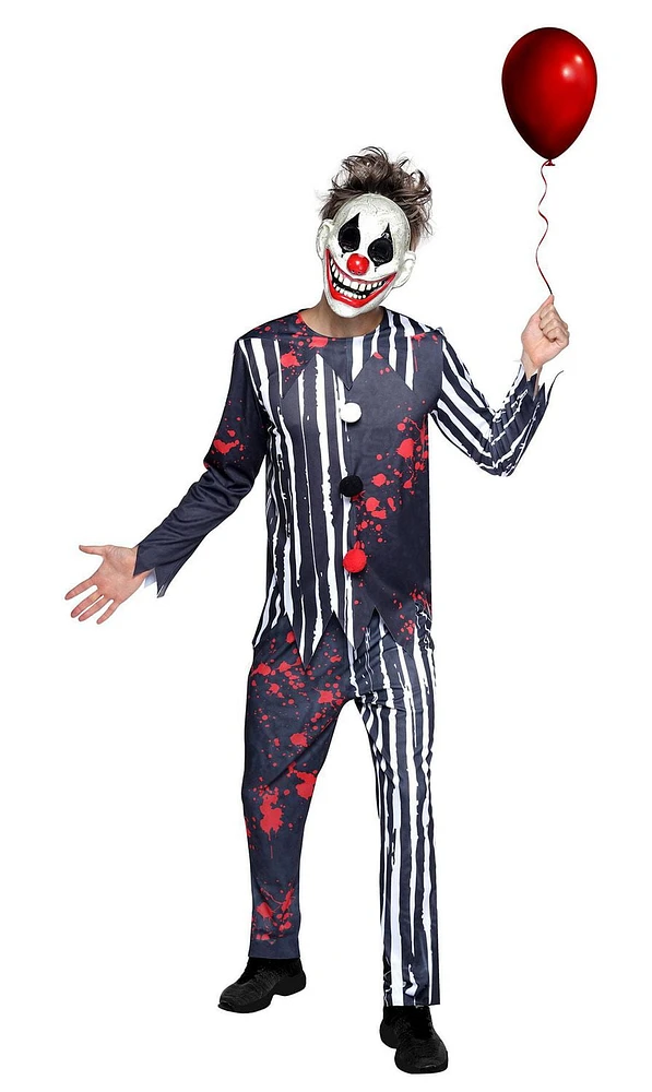 PARTYHOLIC CREEPY CLOWN COSTUME MEDIUM