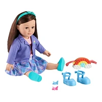 My Life As Pop Bag and Blue Shoe Accessories Bundle for 18 inch Dolls, Fashion accessories for dolls