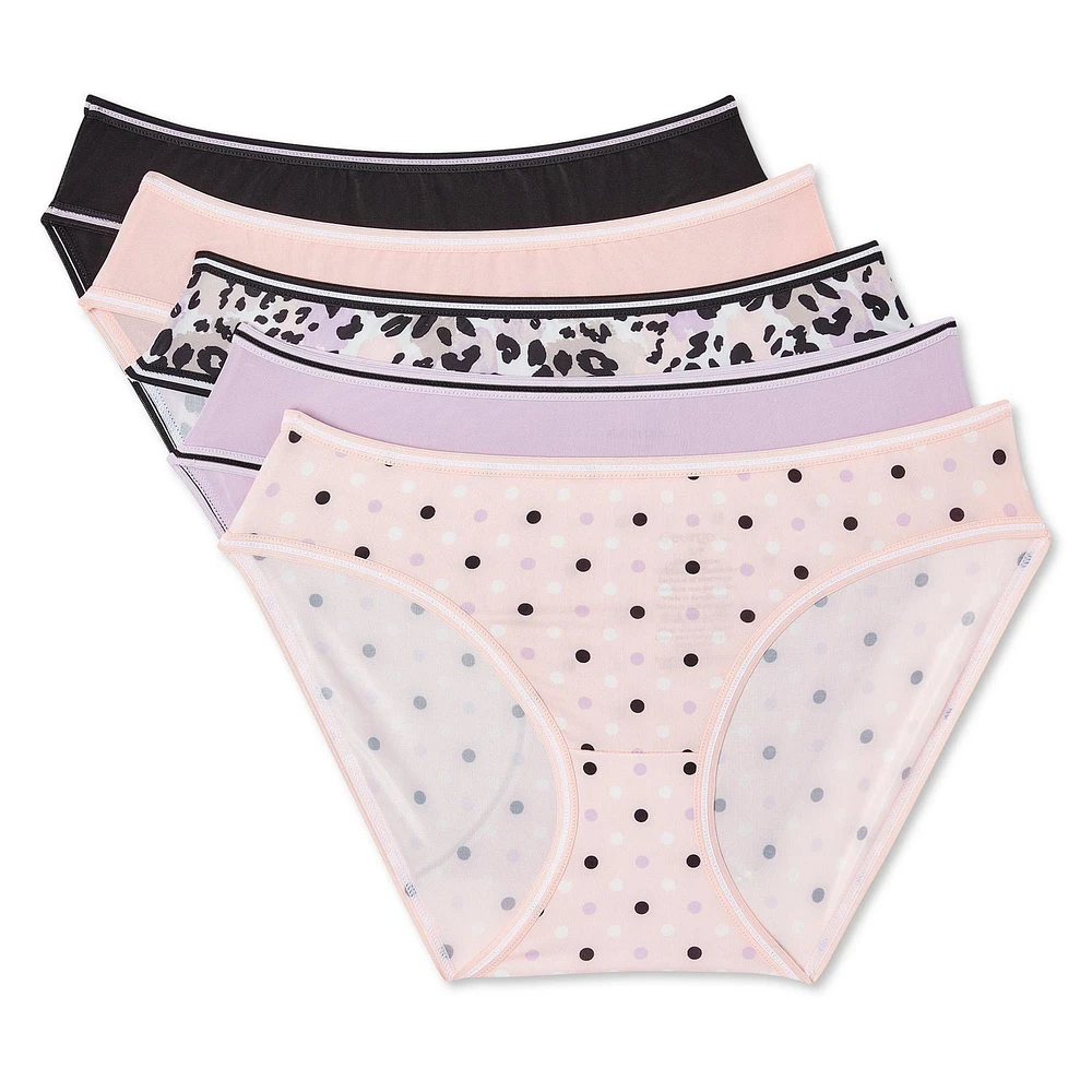 George Women's Microfibre Bikinis 5-Pack