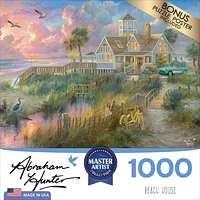 Cra-Z-Art Abraham Hunter 1000 Piece Puzzle Beach House, Jigsaw Puzzle, Ages 10 and up