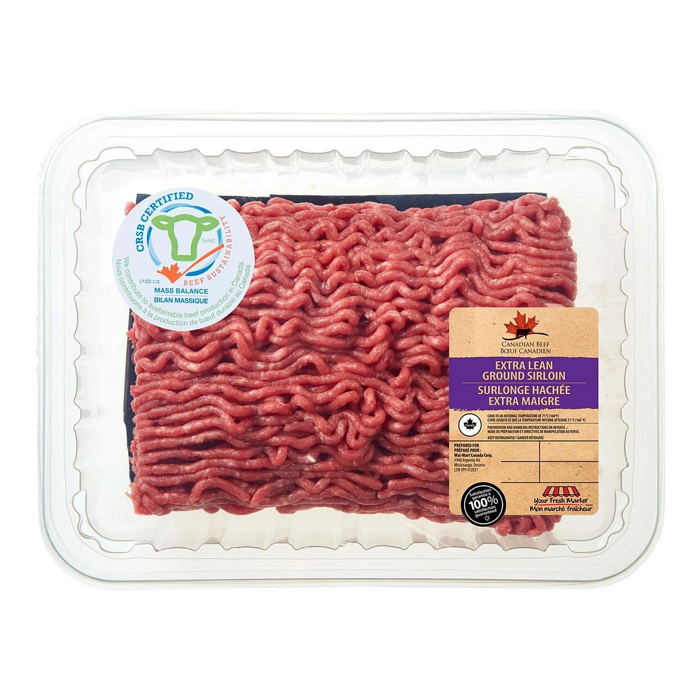 Extra Lean Sirloin Ground Beef, Your Fresh Market, 450 g