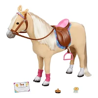 My Life As Poseable Palomino Horse Play Set for 18 inch Dolls, Poseable horse for 18 in dolls