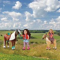 My Life As Poseable Palomino Horse Play Set for 18 inch Dolls, Poseable horse for 18 in dolls