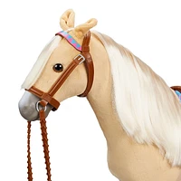 My Life As Poseable Palomino Horse Play Set for 18 inch Dolls, Poseable horse for 18 in dolls