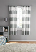 Mainstays Cabana Stripe 63" Rod Pocket Window Panel Pair