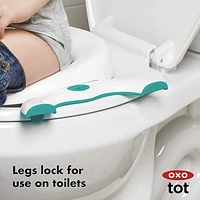 OXO Tot - 2-in-1 Go Potty with Travel Bag - At Home or On-the-Go Compact Stand-Alone or Seat Cover - Teal