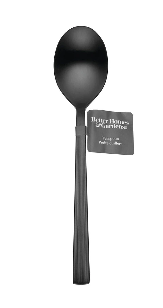 BHG RIVER BLACK SATIN TEASPOON, Sleek design and ergonomic construction