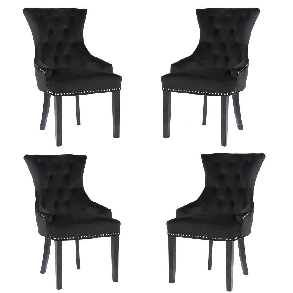 ISABELLA DINING CHAIR in Black SET OF 4