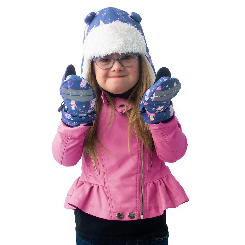 FlapJackKids - Baby, Toddler, Kids, Girls Water Repellent Trapper Hat Sherpa Lining