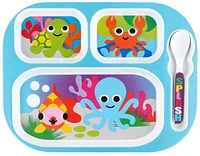 French Bull - 4pc Kids Divided Plate Set - Ocean Animals