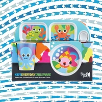 French Bull - 4pc Kids Divided Plate Set - Ocean Animals