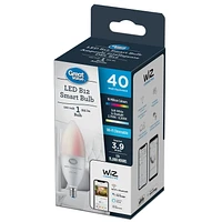 Great Value WIZ 40W Full Colour B12 WiFi Bulb, 40W B12 Smart Bulb