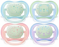 Suce de nuit ultra-aérée Philips Avent, 0 à 6 mois, couleurs variées, emballage de 2, SCF376/10