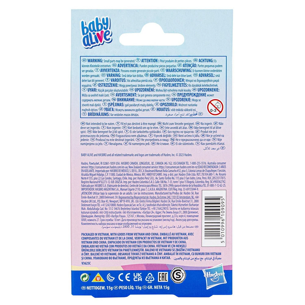 Baby Alive, nourriture en poudre pour poupée, 5 sachets de nourriture pour poupée