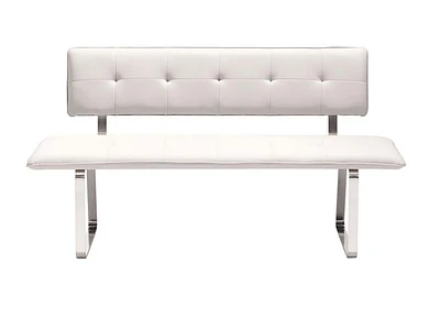 Canadian Apex Bench With Back White