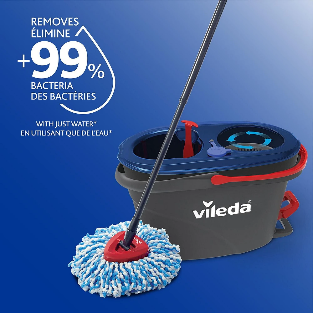 Vileda EasyWring RinseClean Spin Mop System, Two-tank bucket system