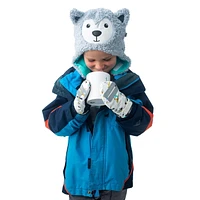 FlapJackKids - Baby, Toddler, Unisex, Boy Water Repellent Ski Mittens - Ribbed Cuffs