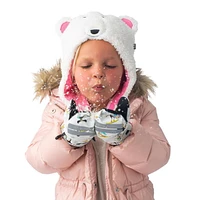 FlapJackKids - Baby, Toddler, Unisex, Boy Water Repellent Ski Mittens - Ribbed Cuffs