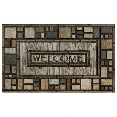 Mohawk Home Drifted Nature Polyester Door Mat 1' 6" X 2' 6"