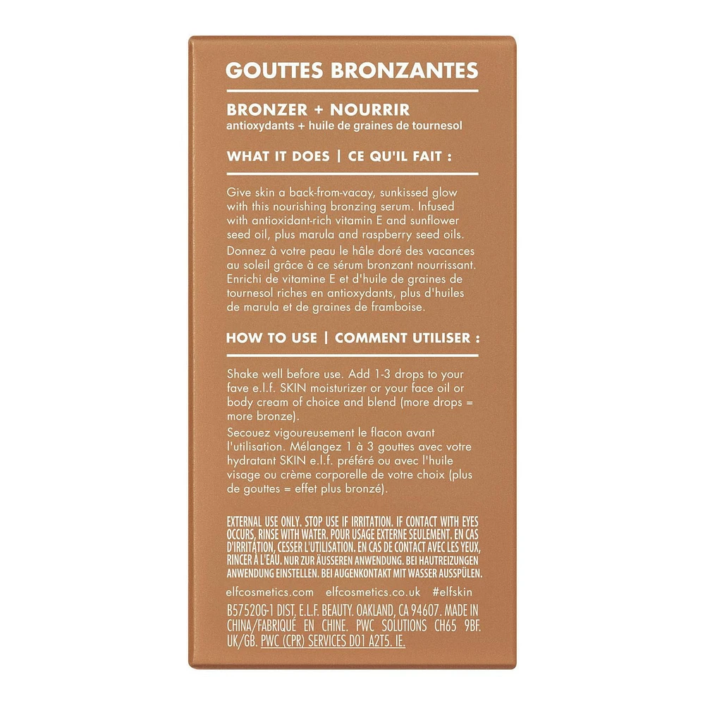 e.l.f. Cosmetics Gouttes bronzantes Pure Gold, 30 ml