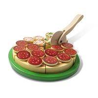 Melissa & Doug Wooden Pizza Party Play Food Set With 36 Toppings, Pizza Play set