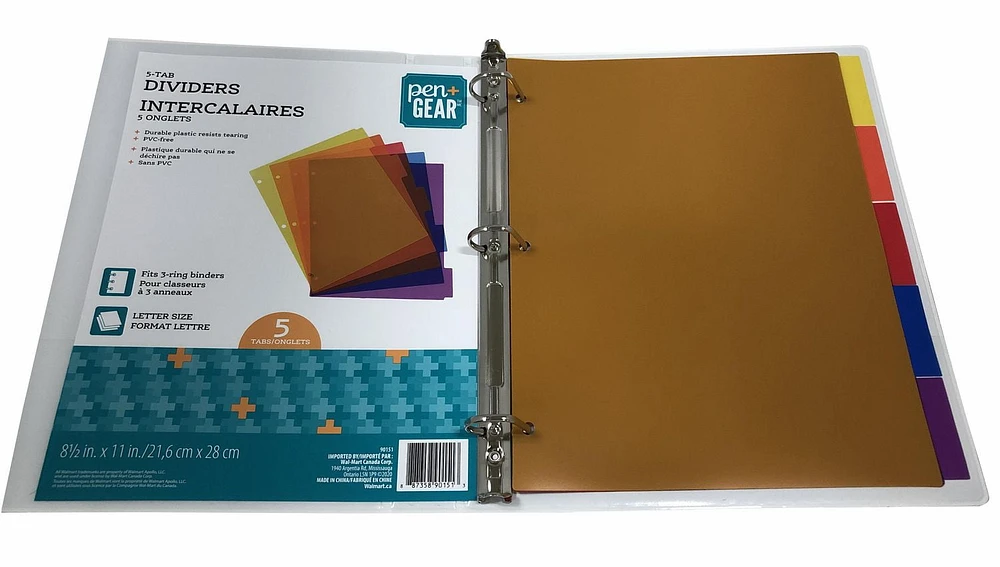 PEN+GEAR POLY 5 TAB DIVIDER