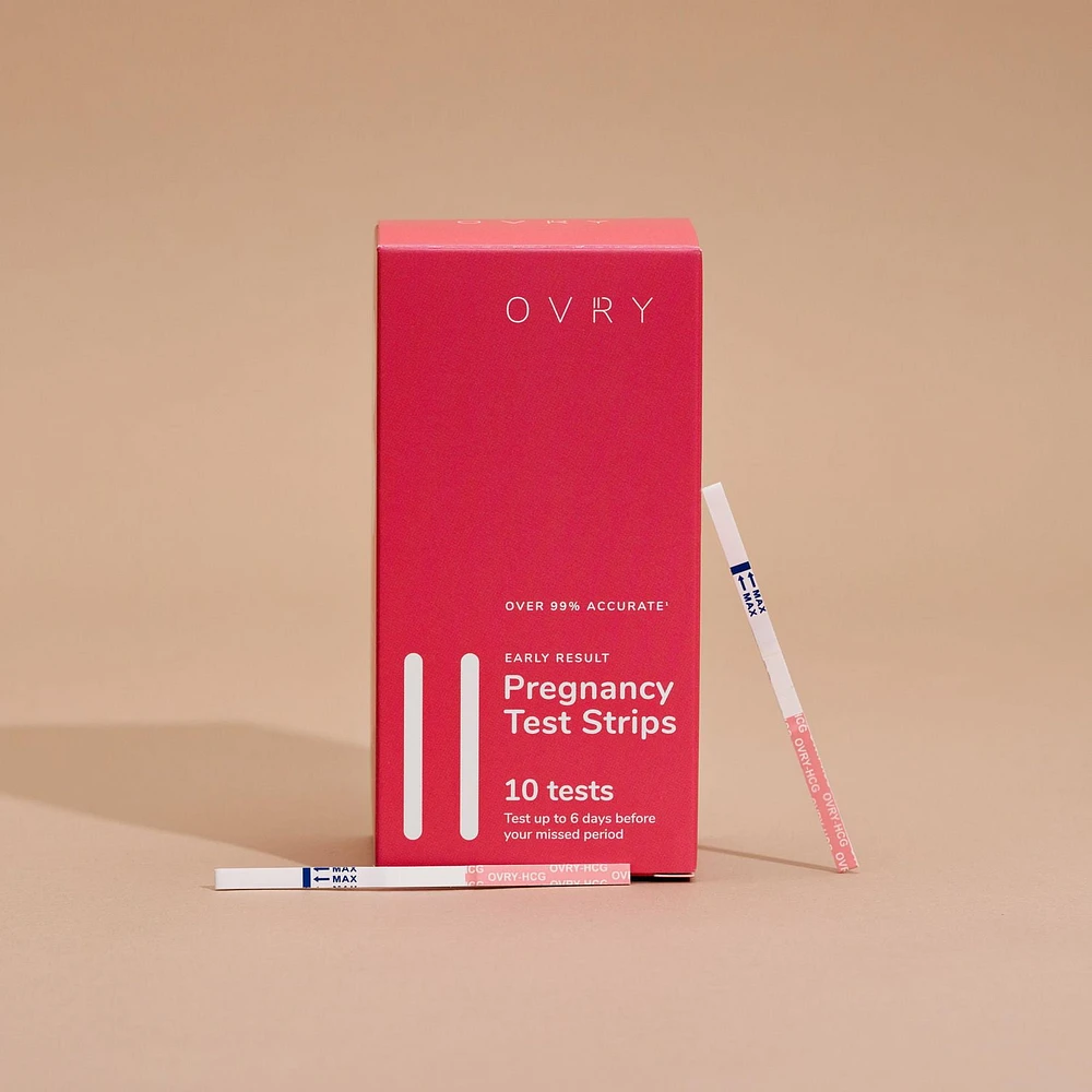Bandelettes de test de grossesse Ovry® à résultat précoce, 10 tests 10 x Tests de résultats précoces