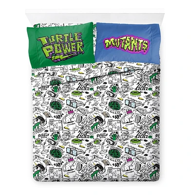 Nickelodeon Teenage Mutant Ninja Turtles 4-Piece Full Sheet Set, 100% Polyester, Full (Double)