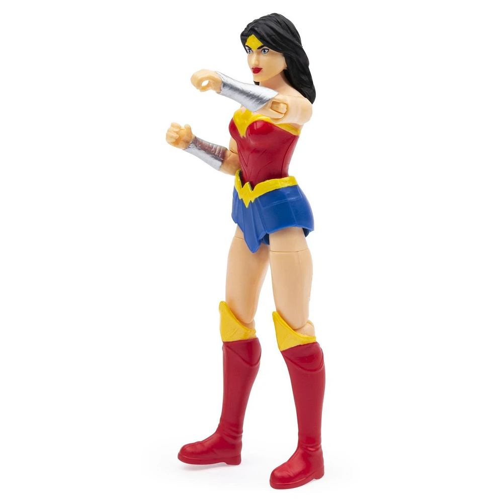 DC Comics, 4-Inch WONDER WOMAN Action Figure with 3 Mystery Accessories, Adventure 1