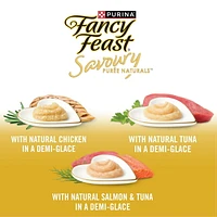 Fancy Feast Savoury Purée Naturals Variety Pack, Cat Treats 36 x 10 g, 36 x 10 g