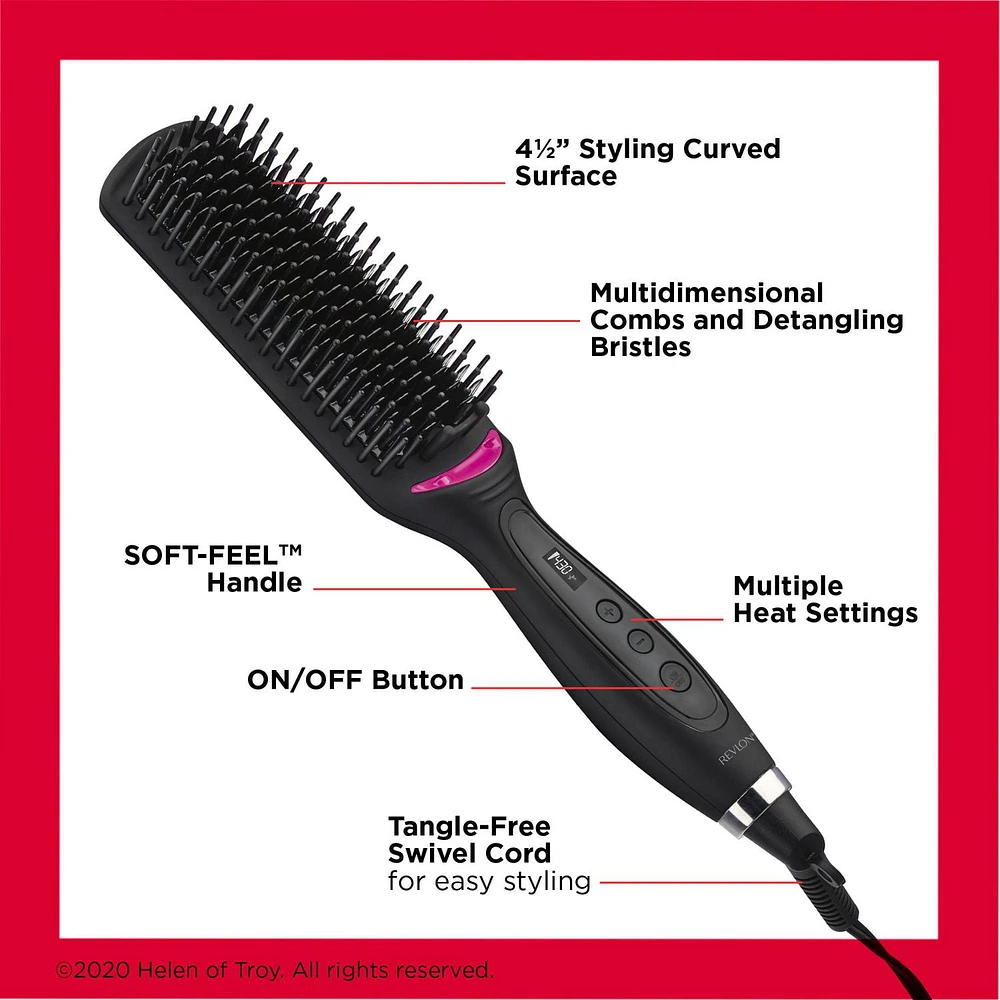 TL Brosse Chauffante et Lissante Straight and Shine™ Style Salon Grande surface réduisant les dommages à la chaleur